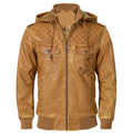 The Windsor — Hooded Faux Leather Jacket