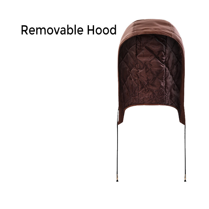The Marziano — Hooded Faux Leather Jacket