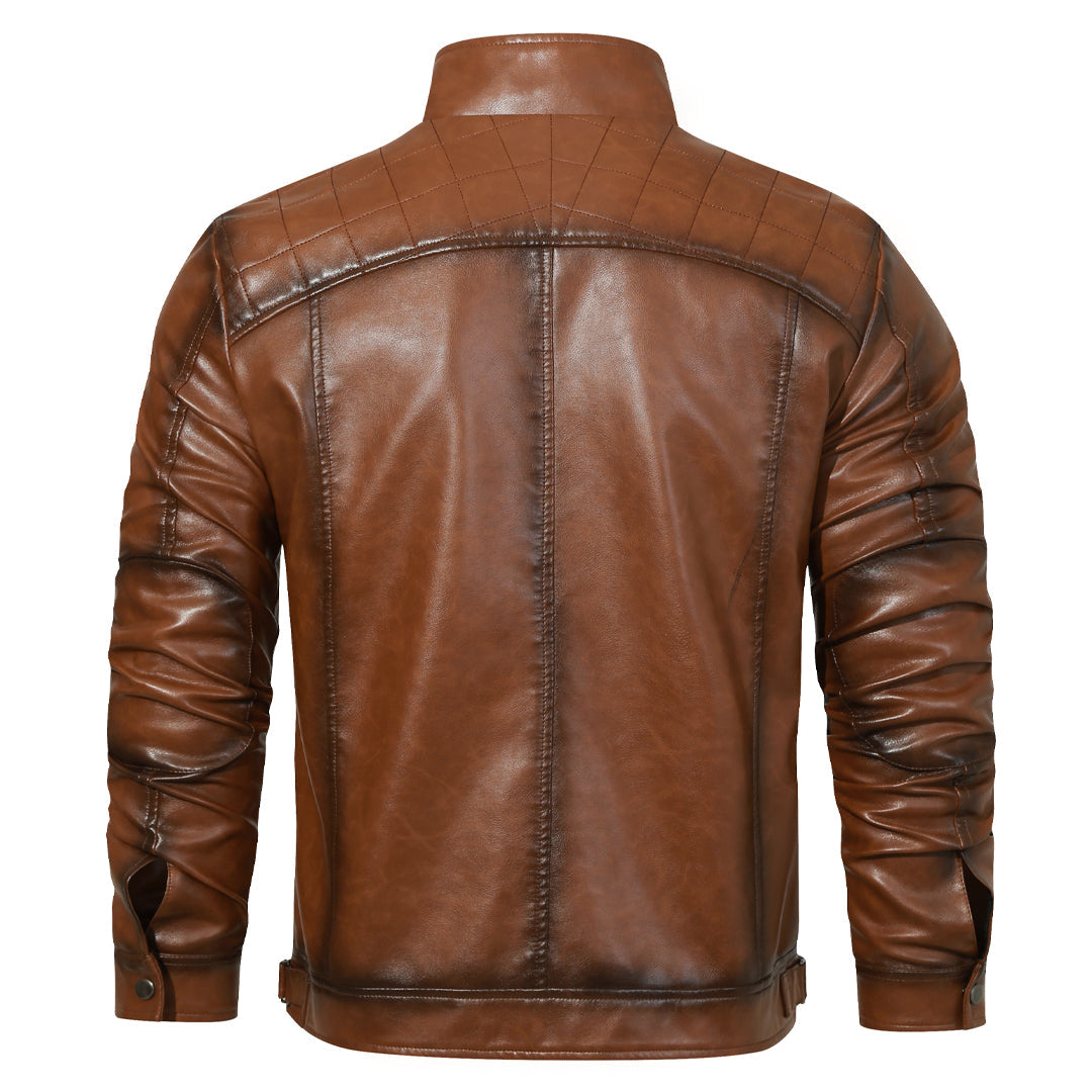 The Roadster — Belted Faux Leather Jacket