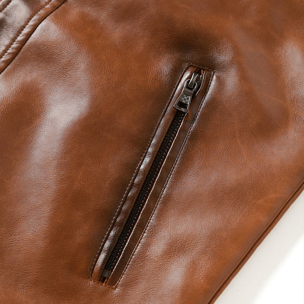 The Roadster — Belted Faux Leather Jacket