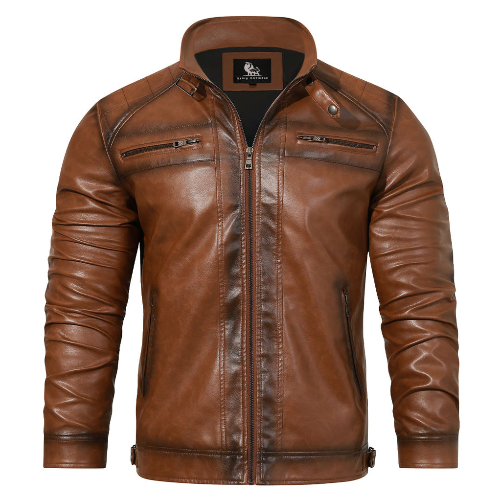 The Roadster — Belted Faux Leather Jacket