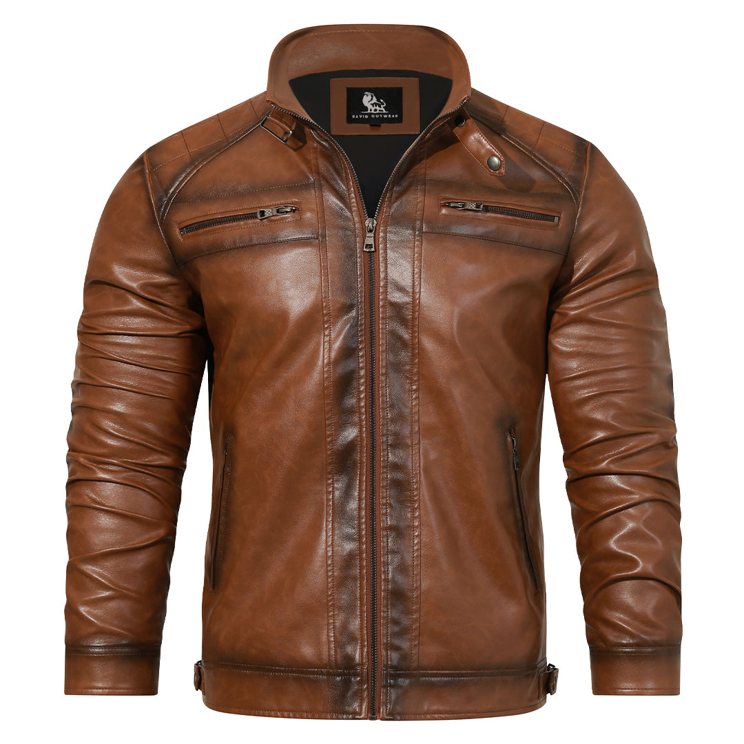 The Roadster — Belted Faux Leather Jacket