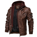 The Salvador — Hooded Faux Leather Jacket